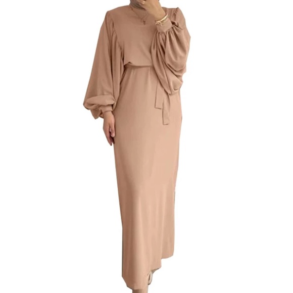 Modest Ramadan Eid Abaya Maxi Dress - Picture 1 of 3